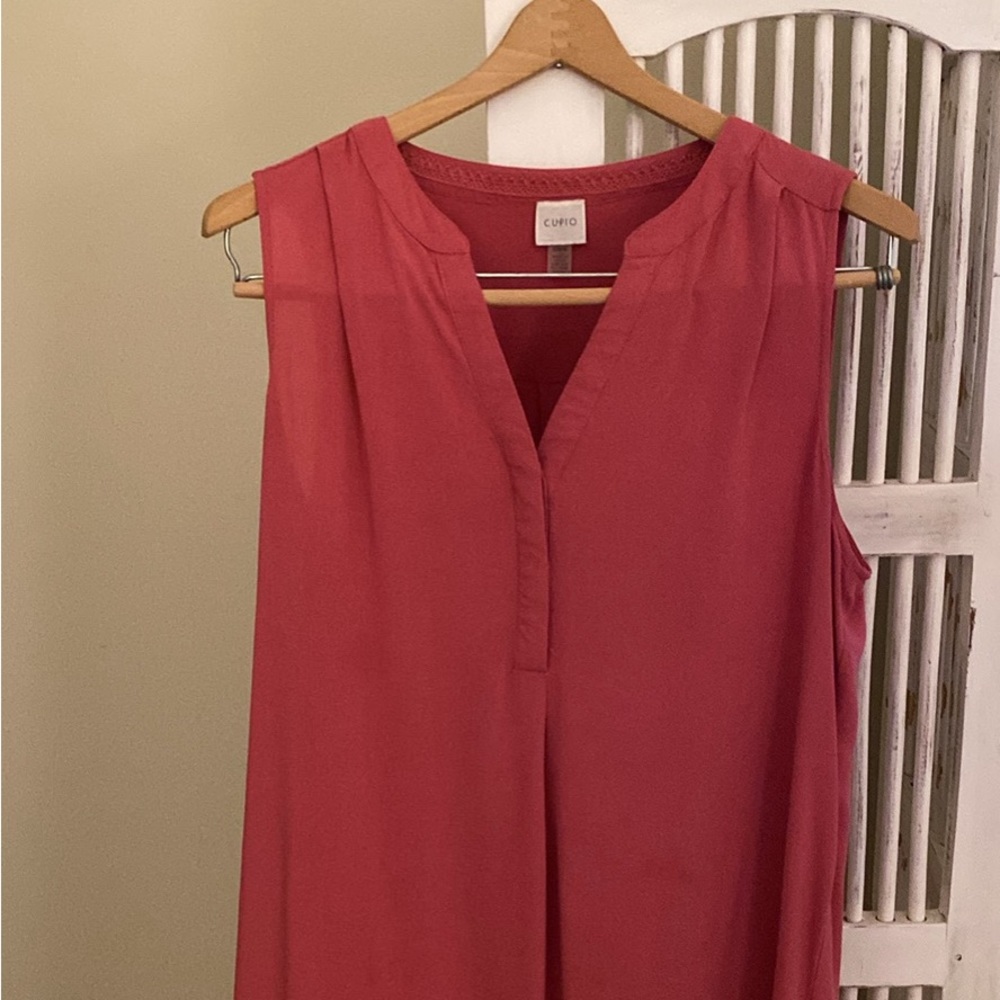 Women’s Cupio sleeveless dress or long tunic top.